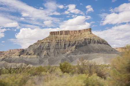 on the road Scenic Byway in Capitol Reef National Park in the United States of Americaの写真素材