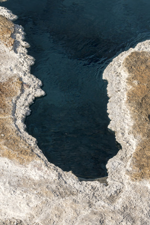 Geyser in Yellowstone National Park in Wyomingの写真素材