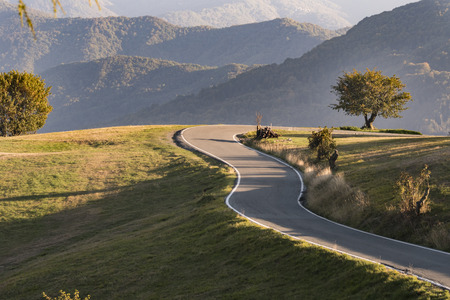 walk on the mountain in Italy on a sunny dayの写真素材