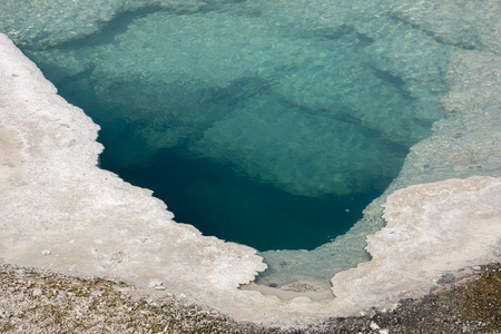 Geyser in old faithful Basin in Yellowstone National Park in Wyoming