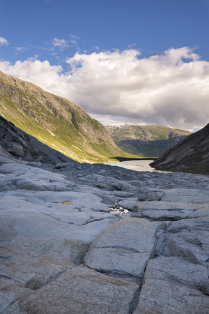 Nigardsbreen Glacier in Laerdal in Norwayの写真素材