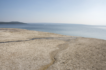 lakes and rivers in Yellowstone National Park in Wyomingの写真素材