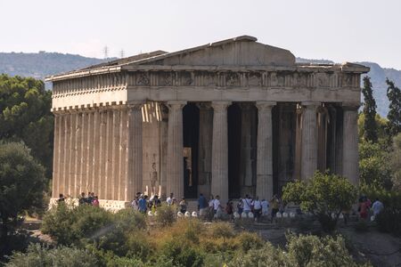Hephaestus Temple in Agora of Athens in Greeceの写真素材