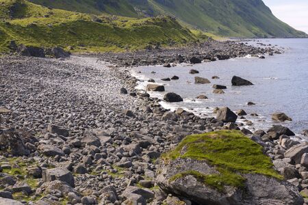 landscape in protected park area Borga Eggum in Eggum in Lofoten in Norway
