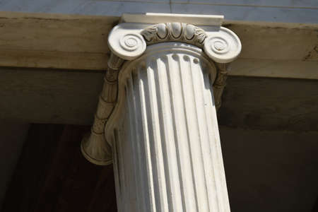 symmetries and geometries and columns at the Agora of Athens in Greece
