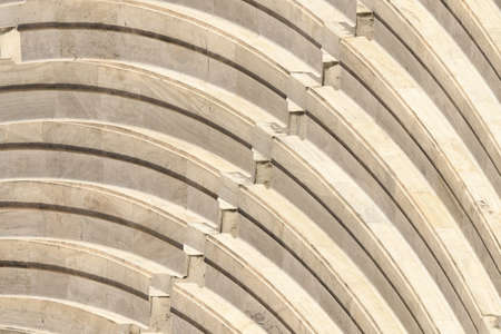 greek amphitheater to the Acropolis of Athens in Greeceの写真素材