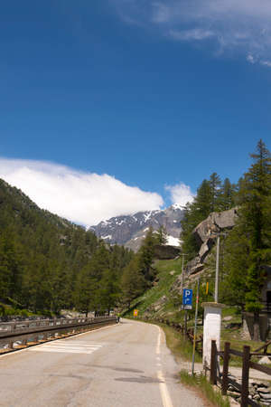 mountain roads between Ceresole Reale and the Nivolet hill in Piedmont in Italy