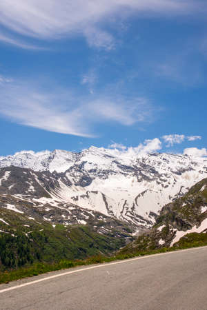 mountain roads between Ceresole Reale and the Nivolet hill in Piedmont in Italy
