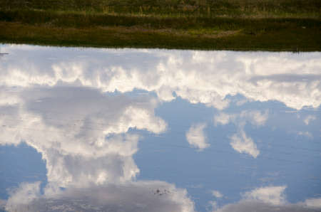 cloud on the water on a lake in Bryce Canyon National Park in united statesの写真素材