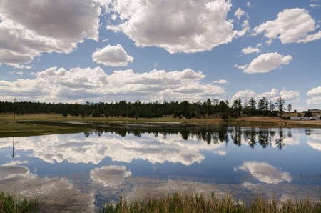 cloud on the water on a lake in Bryce Canyon National Park in united statesの写真素材