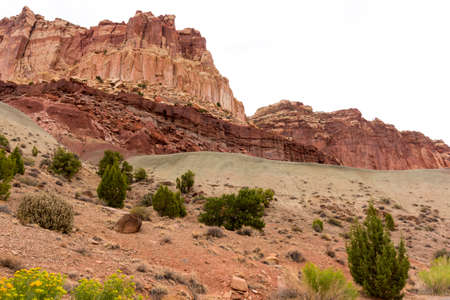 on the road Scenic Byway in Capitol Reef National Park in United States of Americaの写真素材