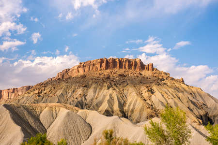 on the road Scenic Byway in Capitol Reef National Park in United States of Americaの写真素材