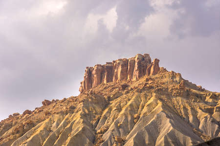 on the road Scenic Byway in Capitol Reef National Park in United States of Americaの写真素材