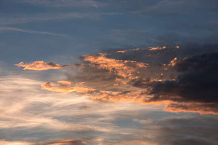 orange clouds at sunset in Capitol Reef National Park in United States of America