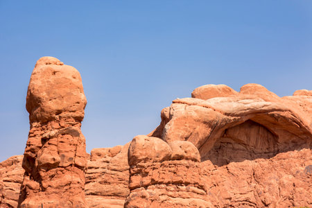 landscape on arches national park in the united states of americaの写真素材