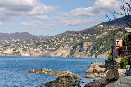 Punta Chiappa, stretch of coast on the Portofino promontory in Genoa in Liguria