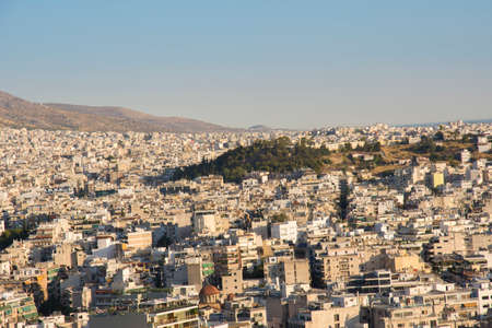 details of the construction of the columns of Acropolis in Athens in Greeceの写真素材