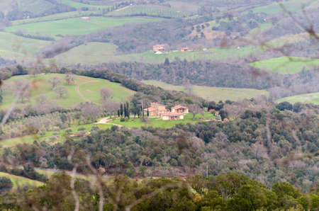 landscapes in the countryside of Tuscany in Italyのeditorial素材