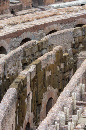 views and details of the colosseum monument in Rome in Italyの写真素材