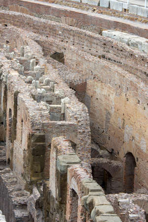 views and details of the colosseum monument in Rome in Italyの写真素材