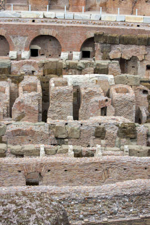 views and details of the colosseum monument in Rome in Italyの写真素材