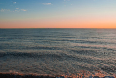 seascape on the coast of Boccadasse in Genoa in Liguriaの写真素材