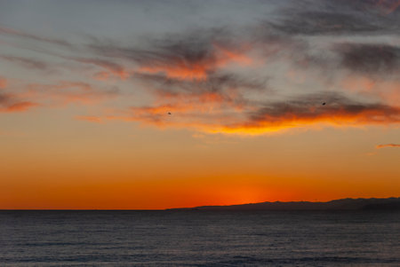 seascape on the coast of Boccadasse in Genoa in Liguriaの写真素材