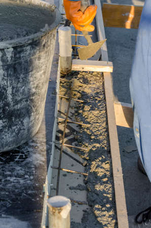 laying of waterproofing sheathing and insulation during the renovation of a roof in Italyの写真素材