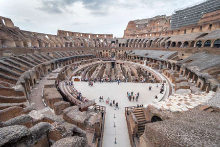 views and details of the colosseum monument in Rome in Italyのeditorial素材