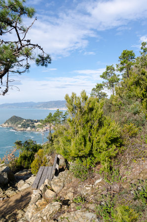 sestri levante village in Liguria, Italyの写真素材