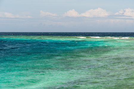 Tropical turquoise sea and skyの写真素材