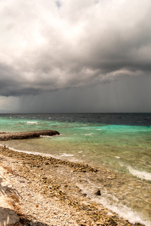 Stormy sky over the sea.