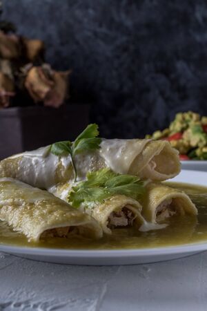 Swiss enchiladasの写真素材