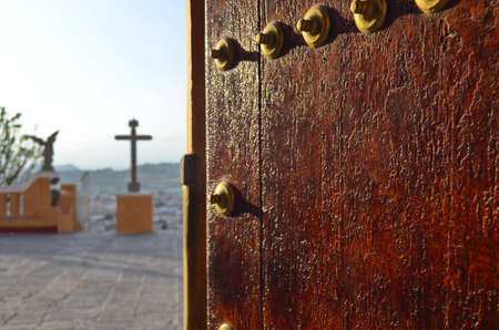 VIRGEN DE LOS REMEDIOS MAIN DOORの写真素材