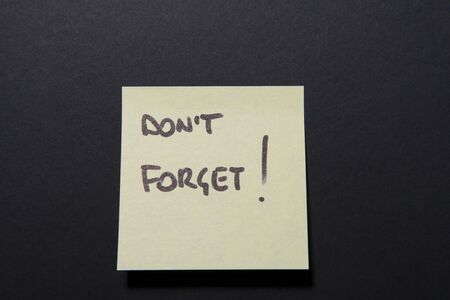 ticket with written not forgetの写真素材
