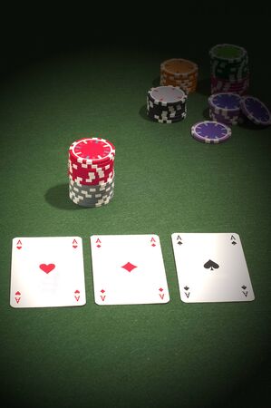 poker cards and chips