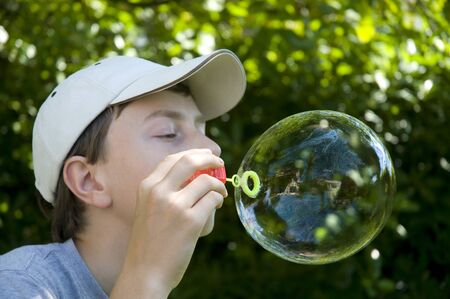 soap bubblesの写真素材