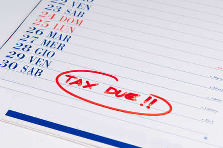 tax calendarの写真素材