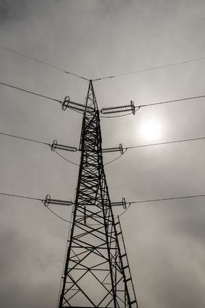 power line pylonの写真素材