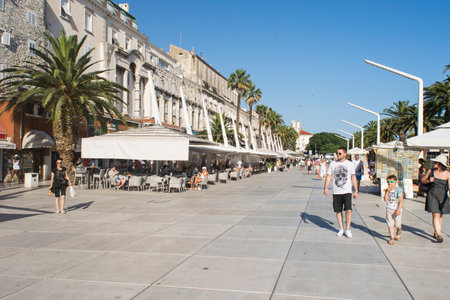 the promenade of Split, Croatiaのeditorial素材