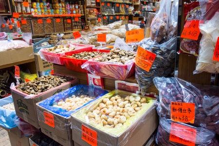 The dried fish market in Hong Kongのeditorial素材