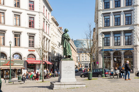 The statue of Queen Elisabeth in Brusselsのeditorial素材