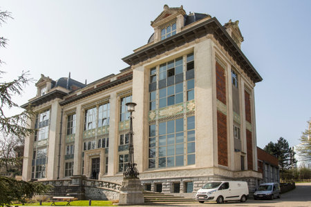 Solvay Library in the Leopold Parkのeditorial素材