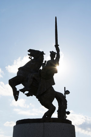 The statue of Svatopluk in Bratislavaのeditorial素材