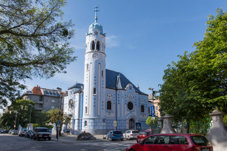 The Saint Elisabeth church, also called Blue church in Bratislavaのeditorial素材