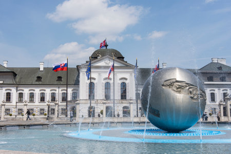 The presidential palace in Bratislavaのeditorial素材