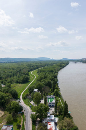The Danube River in Bratislavaのeditorial素材