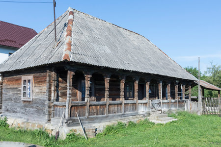 Typical wooden house in Maramures regionのeditorial素材