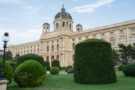 The facade of the Kunsthistorisches Museum in Viennaのeditorial素材