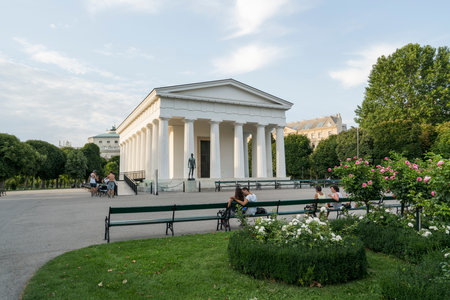 A view of the old building in the Volksgarten in Viennaのeditorial素材